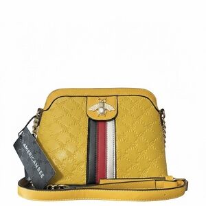 American Bee Yellow Crossbody Bag